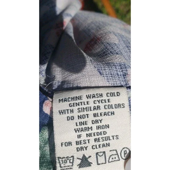 Banana Cabana 100% SILK Mens XXL 2XL Hawaiian Short Sleeve Button Up Shirt Blue - Picture 7 of 14